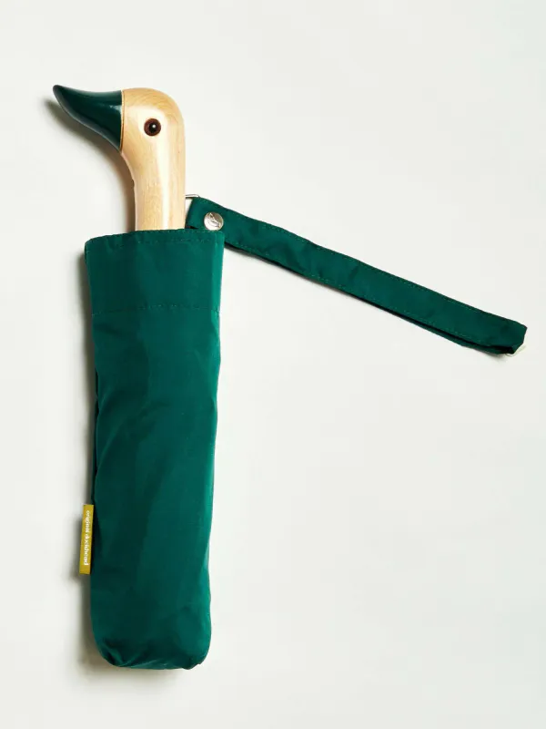 Forest Green Eco-Friendly Compact Duck Umbrella