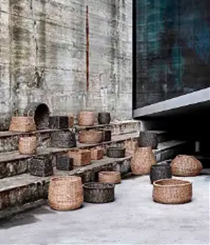 MUUBS Basket Round (S+M+L) - Nature S/3 pcs. Vannhyasint - Ø53xH48 cm