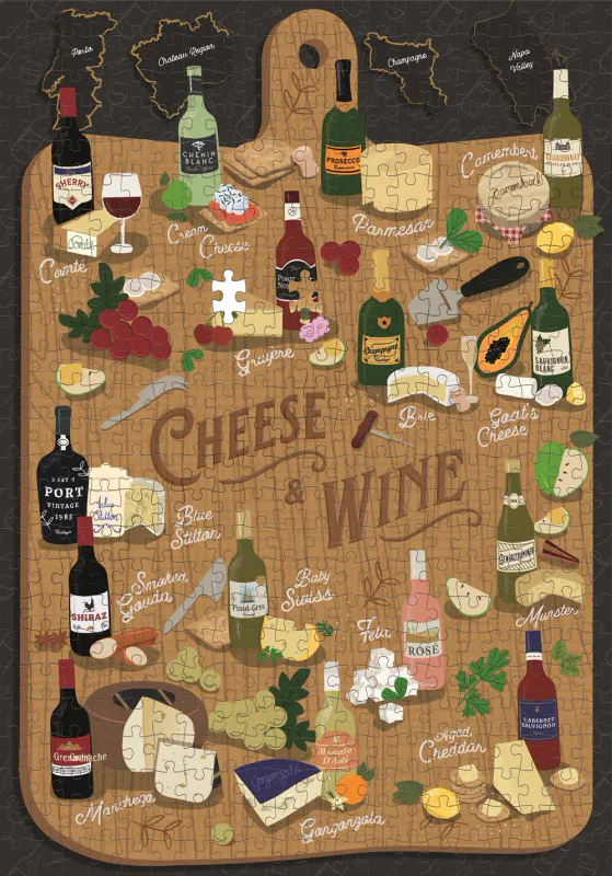 Cheese and Wine - 500 Piece Puslespill