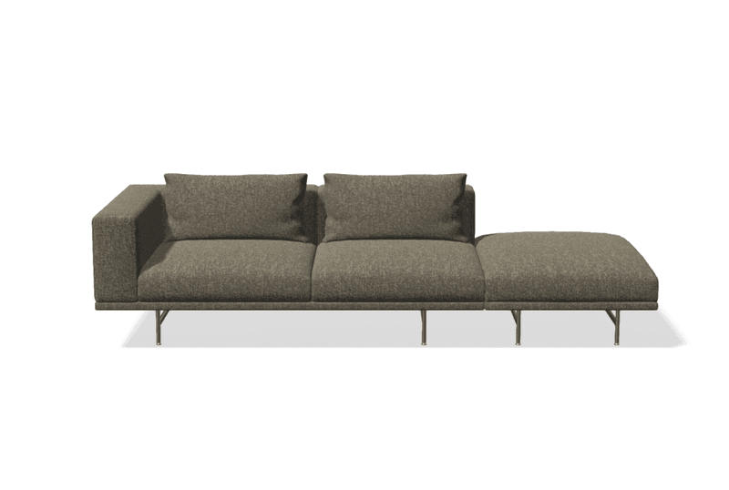 VIPP Loft Sofa - Bark Umber/off-white / stål bein - 260 cm.
