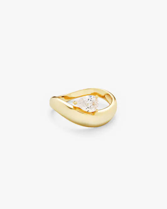 Hovedbilde Philippa Studios - Wave Pear Ring Gull 54