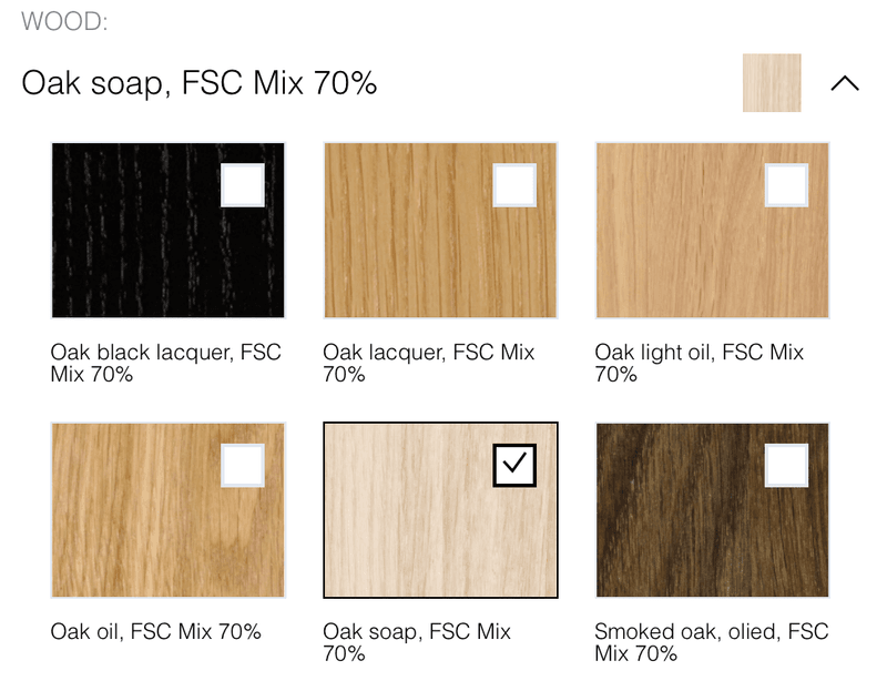 Fredericia Piloti Wood 39x31 H:35cm/41cm