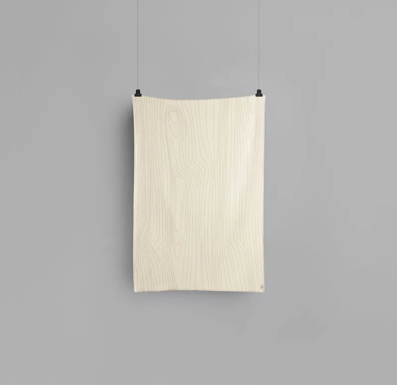 Røros Tweed Skog ullpledd 135x200 cm beige/natural 