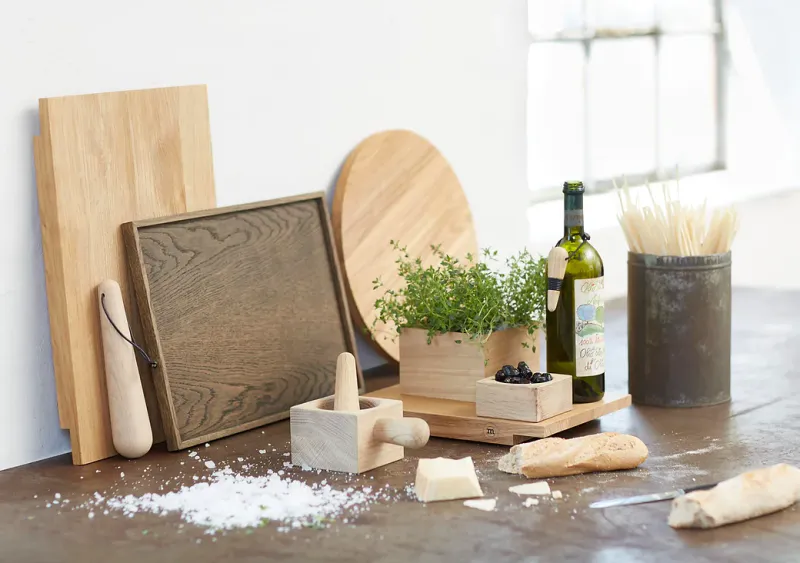The Oak Men Square Tray - Large, Dark Oak