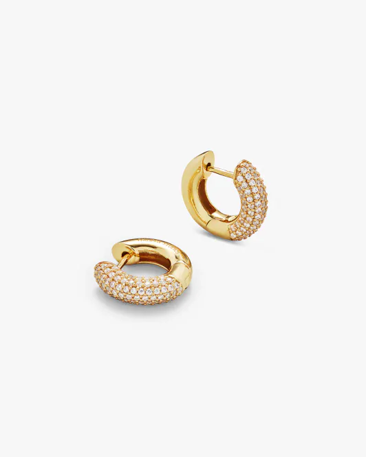 Hovedbilde Philippa Studios Bold Pave Hoops Small Gull 