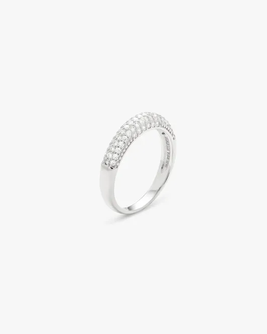 Hovedbilde Philippa Studios - Dome Slim Pave Ring Sølv 50
