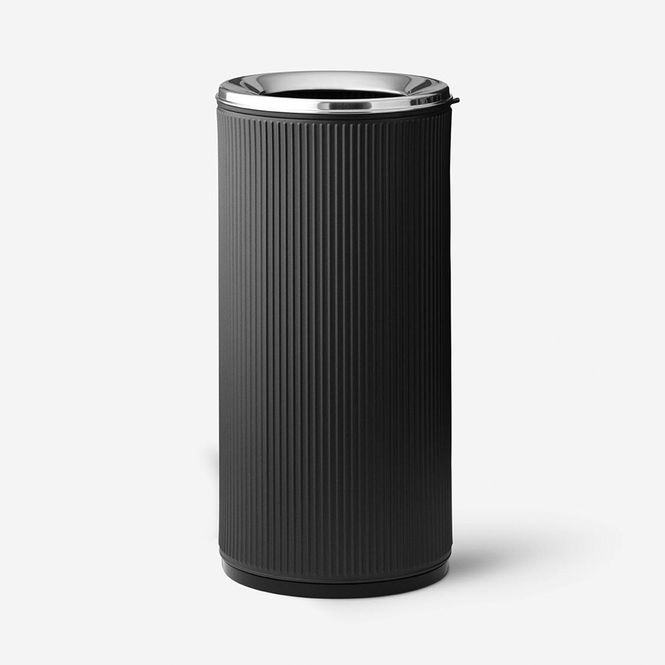 Hovedbilde Vipp18 open top bin, black with polished lid