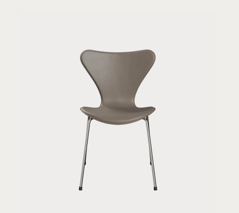 Fritz Hansen Series 7 Tailored edition Edge Sewn - Slate grey / Chrome