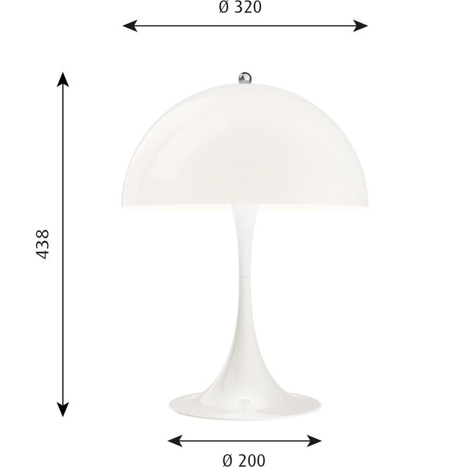 Hovedbilde Louis Poulsen Panthella 320 Bordlampe, Opal White