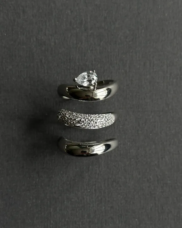 Philippa Studios - Wave Pave Ring Sølv 56