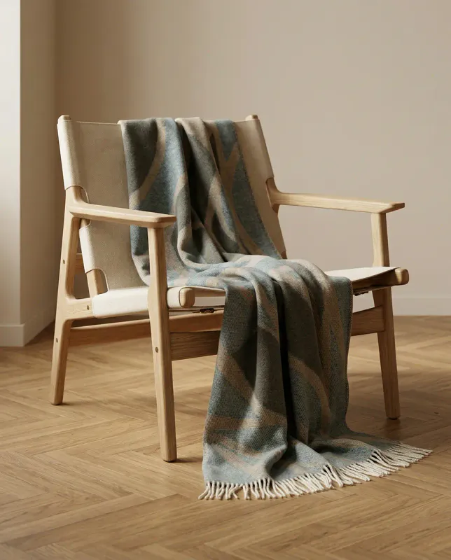 Classic Collection Folia Ullpledd Teal 130x180 cm